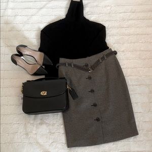 H&M Pencil Skirt with button detail